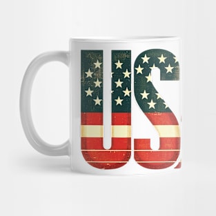 Patriotic Pride: Vintage American Flag Mug